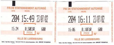 Luxembourg ticket